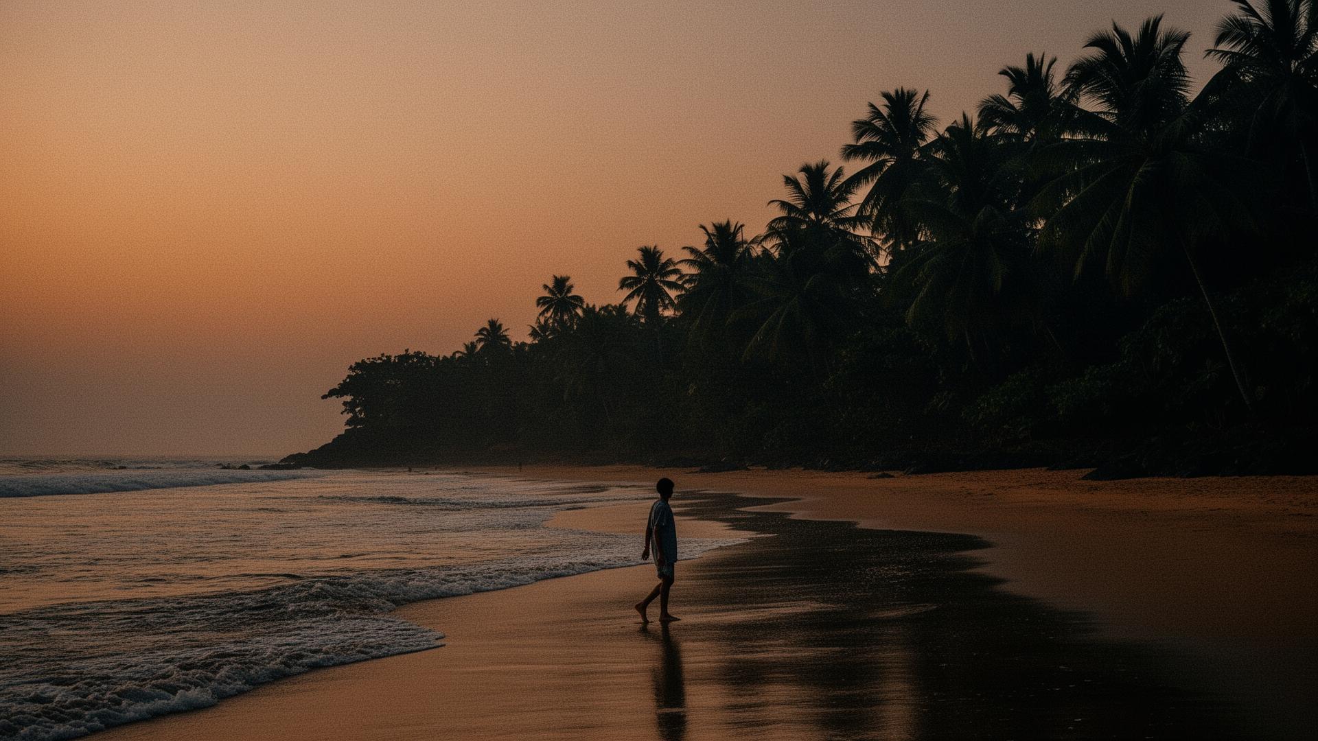 Goa coast at dusk